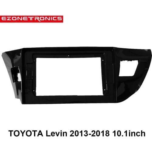 1/2Din Car DVD Only Frame Audio Fitting Adaptor Dash Trim Kits Facia Panel 10.1" For Toyota Levin Corolla 2013-2018 Radio Player