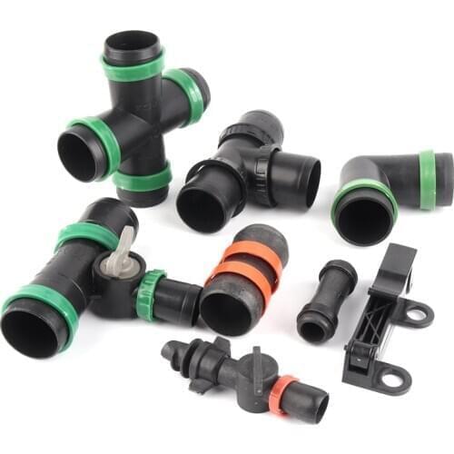 1.5" Φ40mm Thin Soft Spray Tape Connectors Irrigation Elbow Tee Connector Hose Valve Drip Hose Tube Joints Soft Pipe Fittings