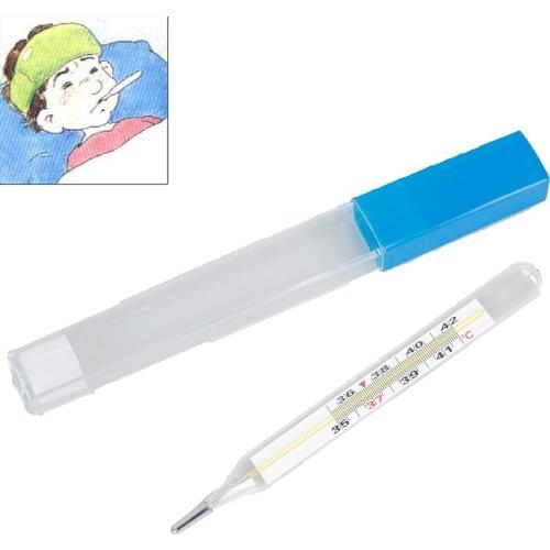 1Pcs Large Size Screen Body Temperature Measurement Device Clinical Armpit Glass Mercury Thermometer Home Health Care Product