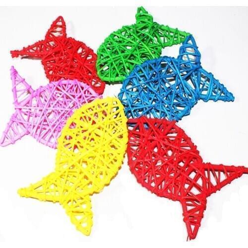 10pcs per lot birthday party supplies home kindergarten shop decor fish shaped wicker Rattan Ball