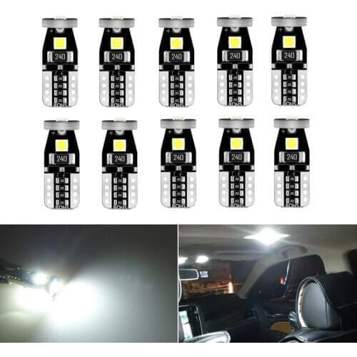 10x T10 Led Canbus W5W Led Bulbs Wedge Auto Parking Dome Light For Mercedes Benz W202 W220 W204 W203 W210 W211 W222 X204 AMG