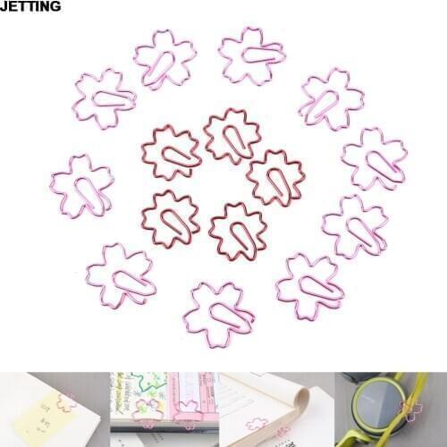 2pcs/lot Paper Clips Cute Sakura Cherry Blossom Flowers Paperclips Clips for Book Markers Planners