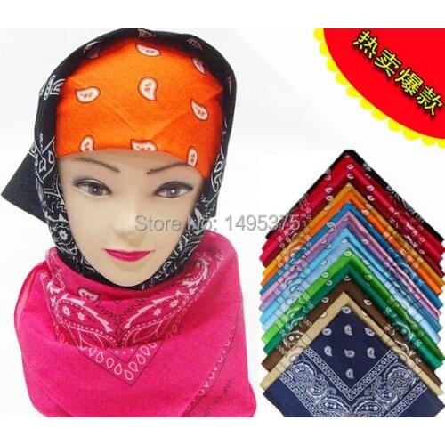 360pcs/lot hip-hop bandanas Paisley bandana scarf Scarves multi colour Kerchief 100% Cotton bandanas