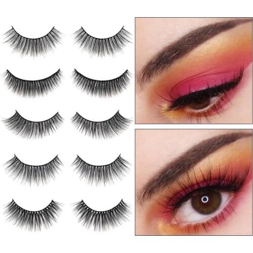 3d Imitation Mink False Eyelashes 3 Pairs Natural Thick Dramatic False Eyelashes Makeup Fake Eyelash Extension Maquiagem