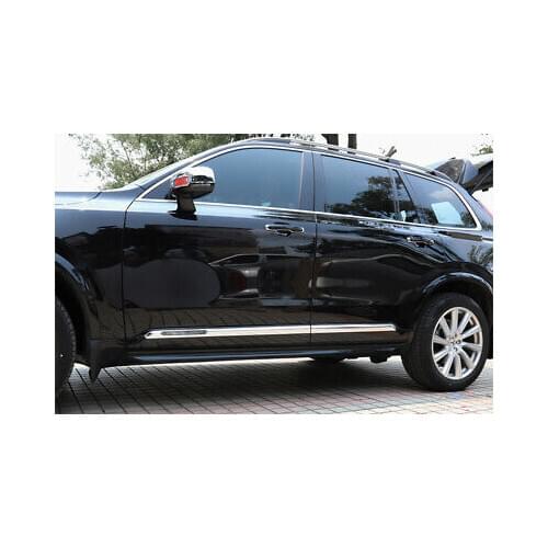 ABS Chrome Side Door Body Molding Cover Trim 4pcs For Volvo XC90 2015 - 2019