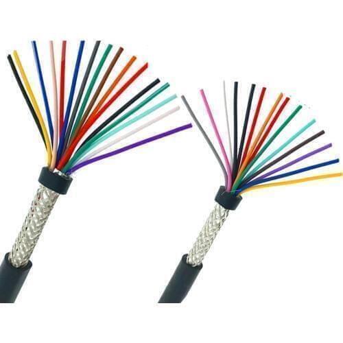 5 meters 26AWG 24AWG 10/12/14/16/20 cores Shielded cable 5meters pure copper RVVP shielded wire control cable UL2547 signal wire