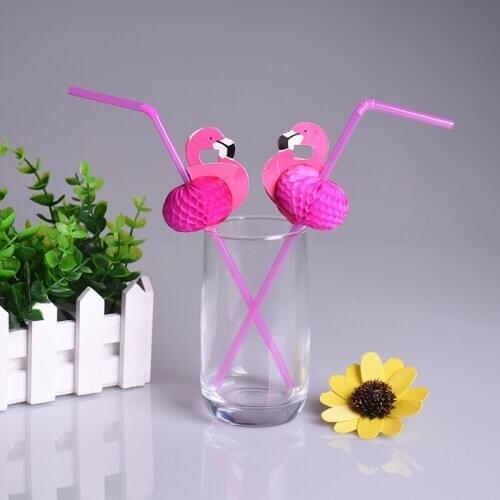 Pineapple Strawberry Fruit Shape Holiday Decoration 50pcs Pack Disposable Cocktail Creative 3D Color Straw