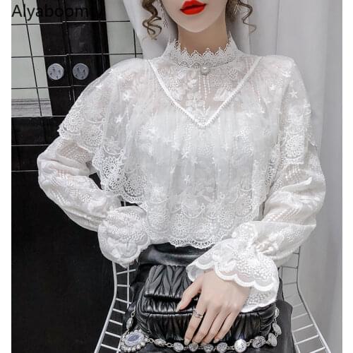 Alyaboomty Stand-up Collar Blouses