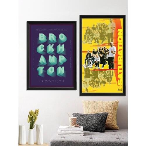 Brockhampton Boys Music Bands Portrait Poster Prints Decor Wall Stiker Gift Room Art Silk Home