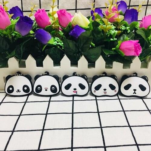 COSANER Panda Style Anime Keychain PVC pendant ornament decoration unisex chain ring key cover key chains Unisex Gift