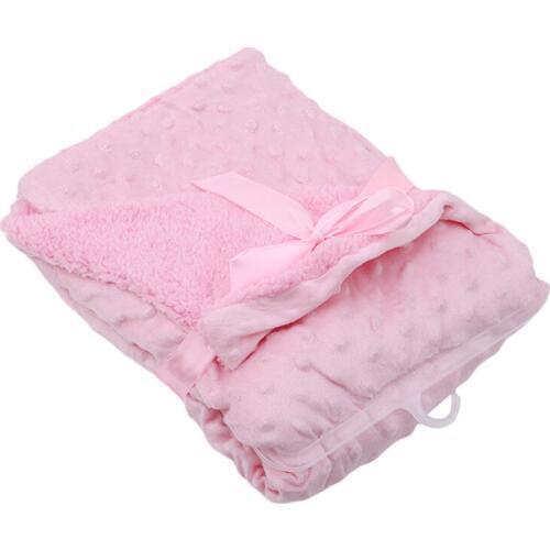 Baby Blanket & Swaddling Newborn Thermal Soft Fleece Blanket Solid Bedding Set Cotton Quilt High Quality Newest