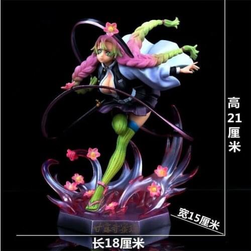 Disney Demon Slayer 21cm Lianzhu Ganlu Temple Hand-made Cartoon Anime PVC Material Hand-made Anime Character Demon Killer Charac