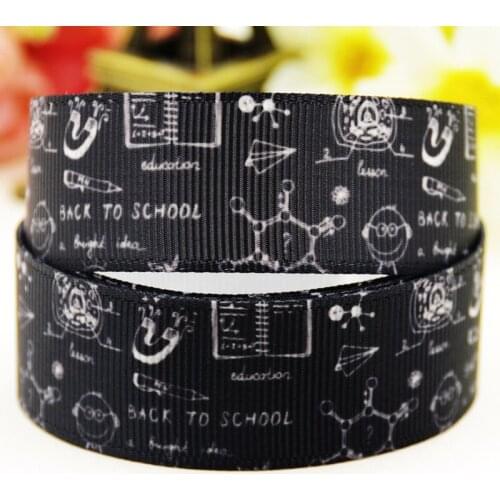 22mm 25mm 38mm 75mm Formula Cartoon pattern printed Grosgrain Ribbon party decoration 10 Yards X-04233