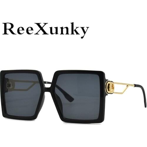 Oversized Square Sunglasses Women 2021 Fashion Classic D Shape Vintage Sun Glasses For Men Retro Shades UV400 Zonnebril Dames