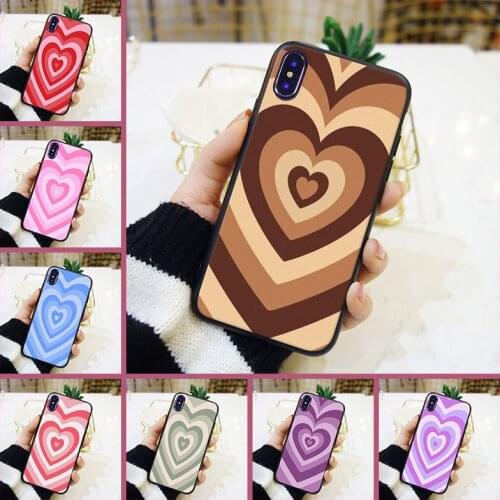 Soft Phone Case Silicone For iPhone 6 S 6S 7 8 X XR XS Max Pink Heart Red Soccer Back Cover For Apple iPhone 8 7 6S 6 S Plus