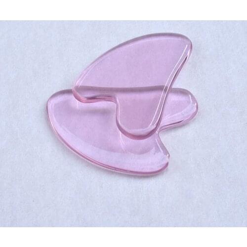 Natural Jade Gua Sha Stone Board Massage Heart Transparent Guasha Plate Jade Face Massager Scrapers Tool For Face Neck Back Body