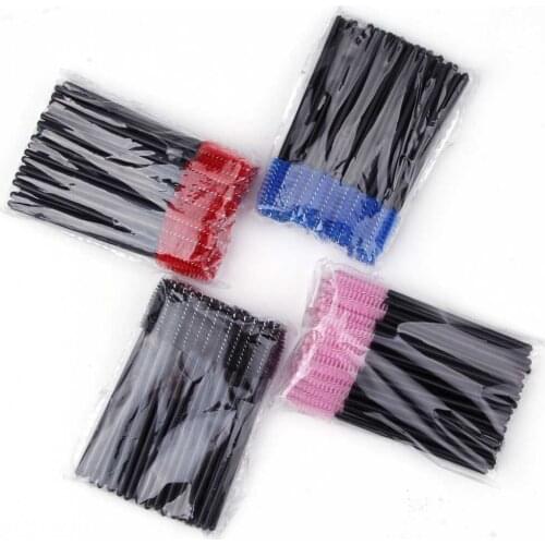 50/100pcs Eyelash Extension Disposable Eyebrow Brush Mascara Wand Applicator Spoolers Eye Lashes Cosmetic Brushes Set Makeup