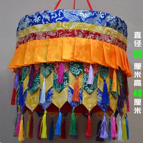 Wholesale Buddhist supply Buddhism HOME BUDDHA Hall Temple altar Royal Deco Auspicious Wall hang Baochuang Buddha TOP CAP BAOSAN