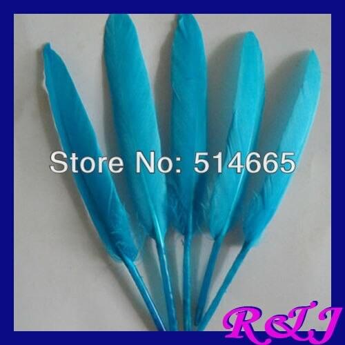 Wholesale geese feather 500pcs/lot Light Blue dyed goose Feather For Party Performance approx 4-6 inches 10-15cm