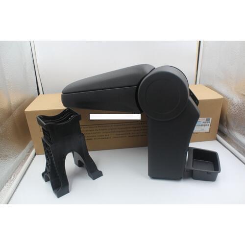 For Toledo Fabia Armrests box with Cup holders leather or Fabric storage case console black color new design 2015 - 2017
