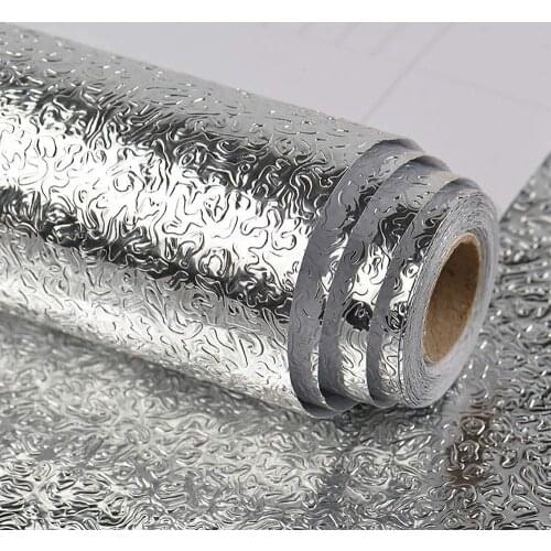 PVC Self Adhesive Kitchen Sticker Walpaper Waterproof Oil-proof Wall Stickers for Furniture Cupboard Desk Contact Paper Covering