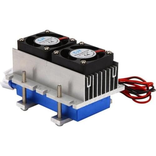 144W Thermoelectric Peltier Refrigeration Cooler 12V Semiconductor Air Conditioner Cooling System DIY Kit Cooling Down
