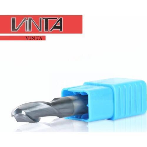 CNC carbide End mills HRC45 R2.5 - R3 2 flutes hard tungsten steel ball nose end milling cutter