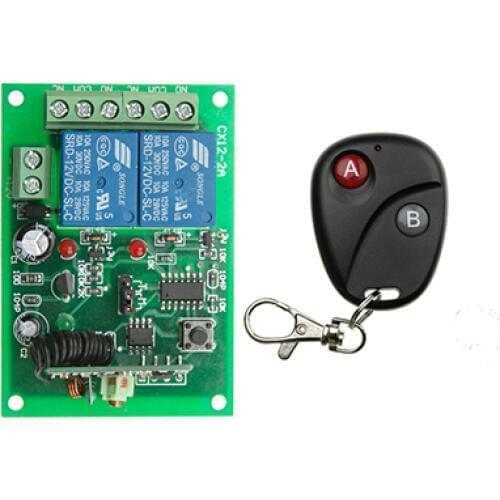 Smart Multiple DC 12V 24V 10A 315/433 MHz 2CH 2 CH Wireless Relay RF Remote Control Switch Receiver+Transmitter /shutters/Lamp