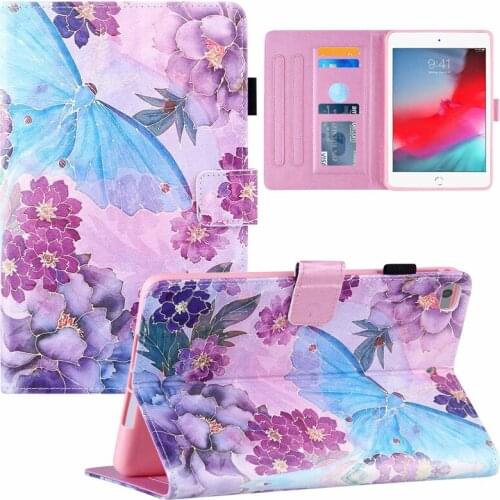 High Quality Case Crown Diamond PU Leather Tablet case cover for Apple iPad mini 4 With Stand FlipTablet Cover Protective +film