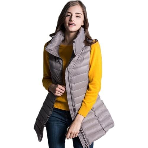 Winter Jackte Women Down Vest 2020 New Brand Light Thin Waistcoat Female Sleeveless Plus Szie 3XL High Quality LX871