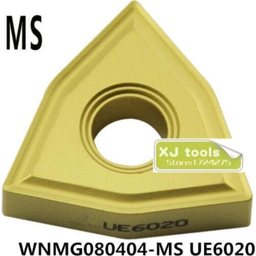 10pcs WNMG080404-MS UE6020/WNMG080408-MS UE6020 carbide inserts for MWLNR/WWLNR,Turning Blades,Cutting Tips for Steel