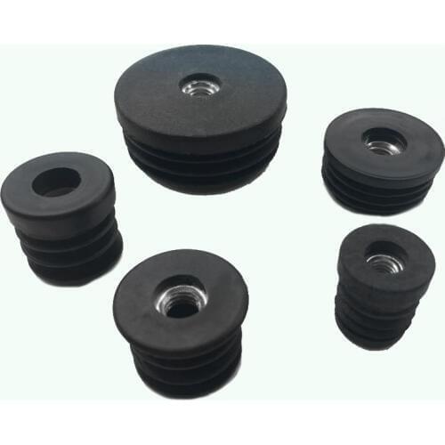 16 19 22 25 30 32 35 38 50 mm round feet plug M6 m8 m10 nut pre embedded blank tube insert end Furniture Levelling Screw On Feet