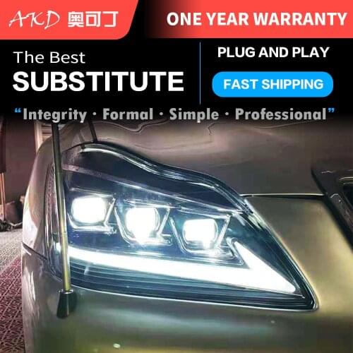 2 PCS Car Lights Parts For TOYOTA CROWN 2005-2009 Head lamps LED Headlight LED Dual Projector FACELIFT