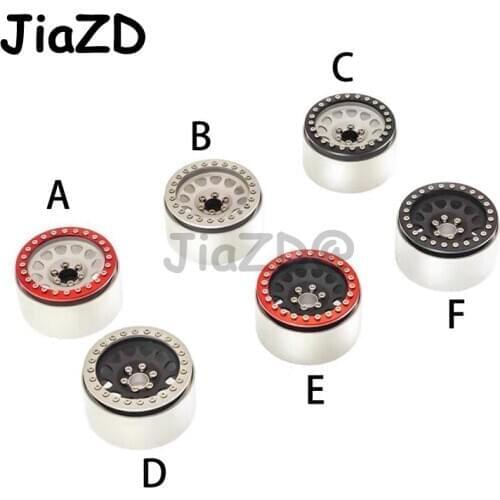 4Pcs Aluminum Alloy 2.2 Beadlock Wheels Rims for 1/10 RC Crawler Axial SCX10 SCX10 II 90046 AXI03007 Traxxas TRX4 D90