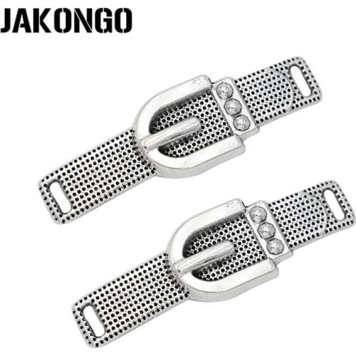 JAKONGO Antique Silver Plated Watch Clasp Connectors for Making Bracelet Jewelry Findings Accessories DIY Handmade 40*12mm 4pcs