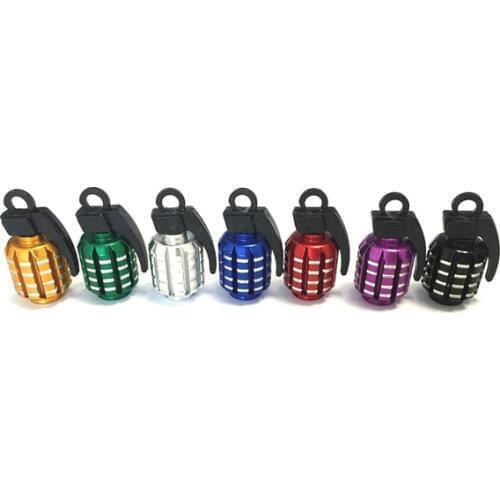 500pcs Grenade Aluminum Tire Valve Caps for Auto Bike Motorcycle Alloy Tyre Valve Stem Covers for US Valves Car-styling Parts