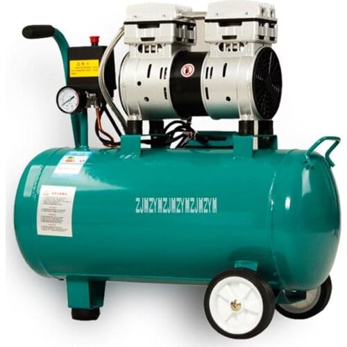 750-24L Oil Free Air Compressor Mute Air Compressor High Pressure Pump Small Portable Woodworking Copper Air Compressor 220V