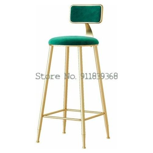 Bar stool high foot home creative Nordic dining chair backrest net red chair front desk modern minimalist casual bar stool