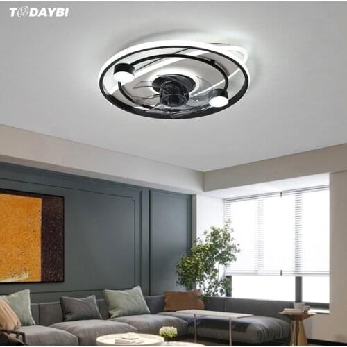 Nordic Bedroom Decor LED Lights for Room Ceiling Fan Light Lamp Restaurant Dining Room Ceiling Fans With Lights Remote Control