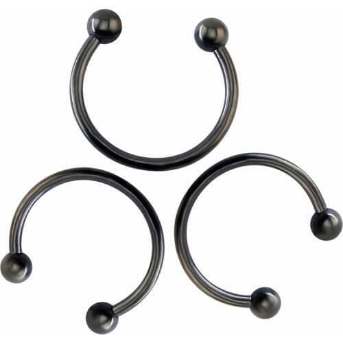 1pcs Stainless Steel Nose Hoop Ring Septum Rings Lip Studs Nostril Earrings Circular Tragus Ear Piercing Horseshoe Body Jewelry