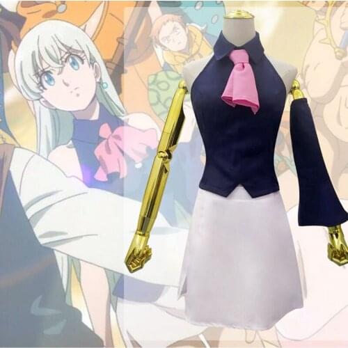 Anime Cosplay The Seven Deadly Sins: Prisoners of the Sky Elizabeth Liones Cosplay Costume Girls Women Waitress Uniform