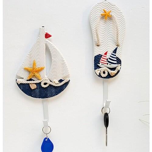 Mediterranean Minimalist Style Coat And Hat Hook Decoration Wall Hook Role Organizer Accessories Household Daily Necessities