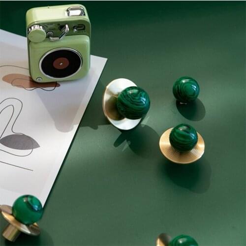 Lucky Spar Luxury Natural Stone Brass Knob Cabinet Knob Dresser Knob Drawer Handle Elegant Furniture Hardware Energy Crystal