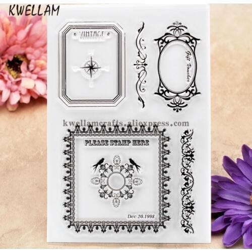 Leaves Frame Scrapbook DIY photo cards rubber stamp clear stamp transparent stamp 10x15cm KW8012042