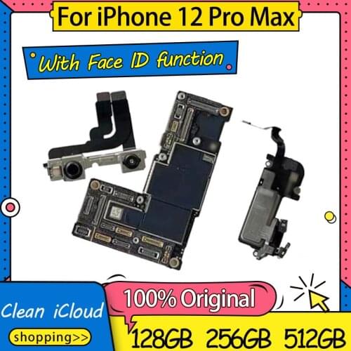 Clean iCloud For iPhone 12 Pro Max Motherboard With Face ID,For iPhone 12 Pro Max Logic Board Mainboard With Latest IOS System