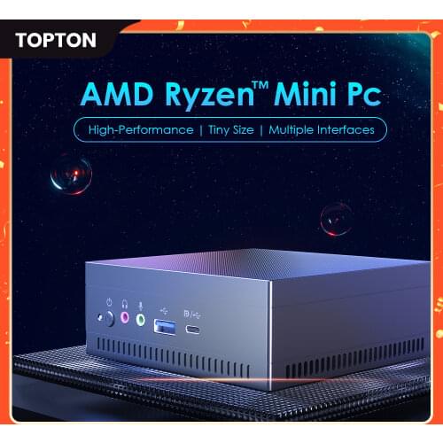 Topton Mini PC AMD Ryzen 5 3550H Quad Core Vega 8 Graphic 3x4K Display DP HDMI2.0 Type-C Desktop Gaming Computer NVMe AC WiFi