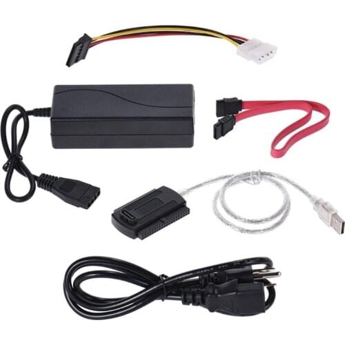Multi-Purpose USB2.0 to SATA IDE Power Adapter for 2.5in 3.5in SSD Easy Drive Converter Cable Multi-Functions