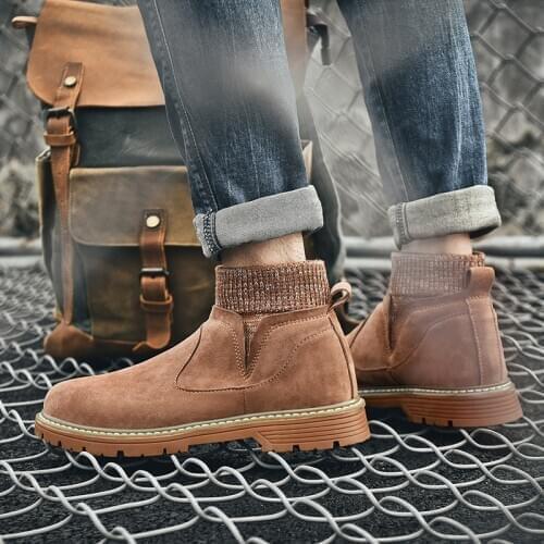 Male mens sneakers flat zapatillas man for black top high brown leather High shoe loafers mens casual shoes men hightop boots