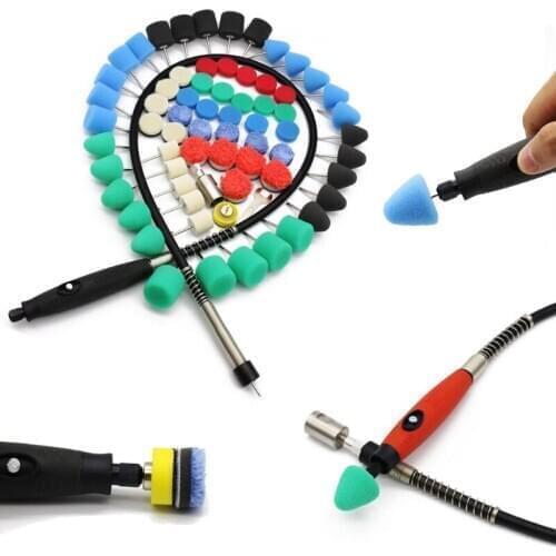 28pcs/69pcs Mini Polishing Machine Car Beauty Detailing Polisher Extention Tools Polishing Pad Kit for Car Polishing Polisher