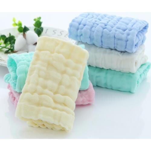 New Product 100% Cotton Gauze Newborn Baby Infant Face Hand Bathing Towel Bibs 30*30cm Feeding Square Towels Handkerchief